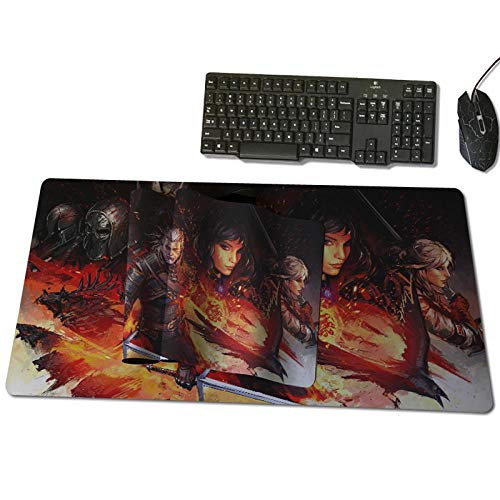 ITBT Mauspad Witcher 3 XXL Gaming Mauspad, 900x400mm Anime Mousepad, Höchstmaß an Präzision, extra stark vernähter Rand, gummierte Unterseite, Desktop Computer, L ITBT Mauspad Witcher 3 XXL Gaming Mauspad, 900x400mm Anime Mousepad, Höchstmaß an Präzision, extra stark vernähter Rand, gummierte Unterseite, Desktop Computer, L von ITBT