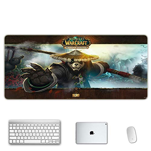 Mauspad World of Warcraft XXL Gaming Mauspad, 900x400mm Anime Mousepad, Höchstmaß an Präzision, extra stark vernähter Rand, gummierte Unterseite, Desktop Computer, J von ITBT