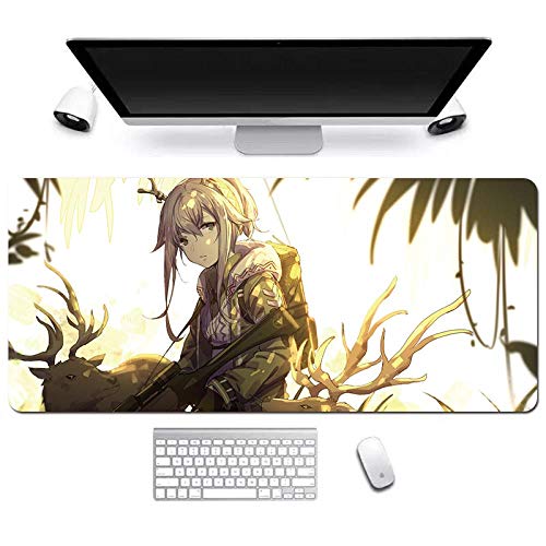 Mauspad arknights Anime Mauspad Gemütlich Mousepad 900x400mm Mikrofaser Verbessert Geschwindigkeit und Präzision, rutschfest Gummierte Unterseite Waschbar Verschleißfest,Für Desktop PC, J von ITBT