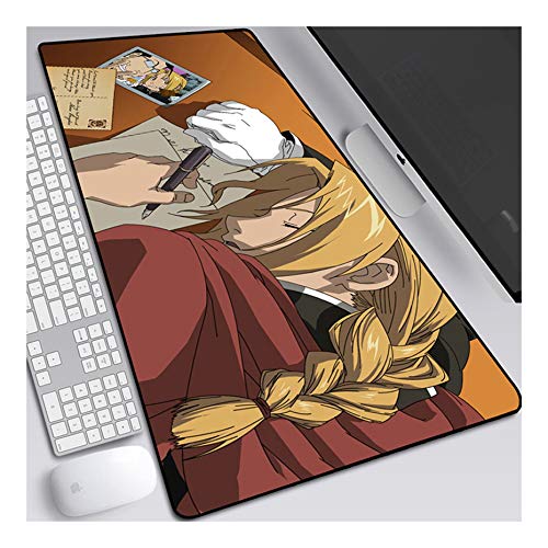 Mouse Pad Fullmetal Alchemist Anime Mauspad Gemütlich Mousepad 700x300mm Mikrofaser Verbessert Geschwindigkeit und Präzision, Rutschfest Gummierte Unterseite Waschbar Verschleißfest,Für Desktop PC,E von ITBT