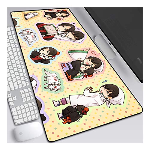 Mouse Pad Hoozuki no Reitetsu Anime Mauspad Gemütlich Mousepad 700x300mm Mikrofaser Verbessert Geschwindigkeit und Präzision, Rutschfest Gummierte Unterseite Waschbar Verschleißfest,Für Desktop PC,E von ITBT