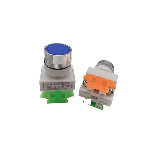 LAY7 (PBCY090) LAY37 11BN Red 10A 660V Momentary Push Button Switch 1NO 1NC ITCLEYMDZV(Blue) von ITCLEYMDZV