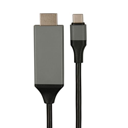 ITENSE - Adapter USB-C auf HDMI, Adapter USB C HDMI – zum Anschluss eines PCs, eines Laptops oder Anderer an EIN Display mit HDMI – Farbe: Grau und Schwarz – einfach zu bedienen & praktisch von ITENSE