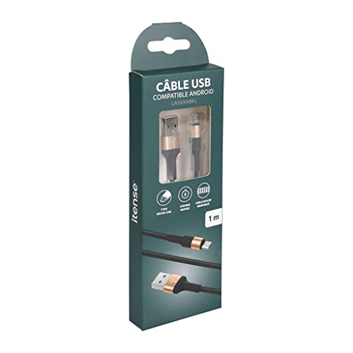 ITENSE - Schnellladekabel aus Nylon Micro-USB – kompatibel mit Android – Länge: 1 m – Typ Micro-USB – robust – Ausgangsstrom: DC 5 V/2000 mAh – verstärkte Endkappen für bessere Haltbarkeit ITENSE - Schnellladekabel aus Nylon Micro-USB – kompatibel mit Android – Länge: 1 m – Typ Micro-USB – robust – Ausgangsstrom: DC 5 V/2000 mAh – verstärkte Endkappen für bessere Haltbarkeit von ITENSE
