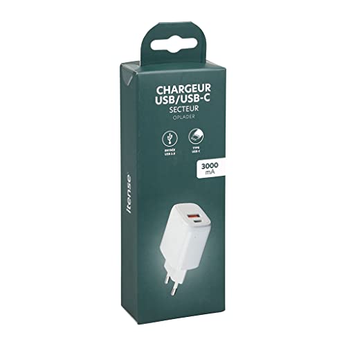 ITENSE - USB-C-Ladegerät – Eingang: 100 – 240 V 50/60 Hz – USB-C-Ausgang: 5 V – 3000 mA – 1 Port verwendet: Ausgangsstrom 3000 mA – 2 Anschlüsse: Ausgangsstrom 1500 mA ITENSE - USB-C-Ladegerät – Eingang: 100 – 240 V 50/60 Hz – USB-C-Ausgang: 5 V – 3000 mA – 1 Port verwendet: Ausgangsstrom 3000 mA – 2 Anschlüsse: Ausgangsstrom 1500 mA von ITENSE