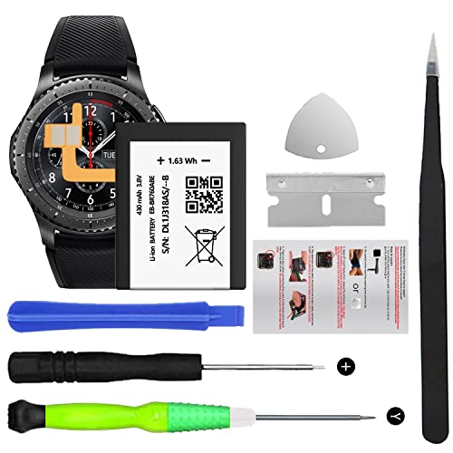 Akku für EB-BR760ABE mit Hoher Kapazität, Ersatzakku für Samsung Gear S3 Frontier (SM-R760, R770, R765) Galaxy Gear S3 430mAh Classic GH43-04699A mit Professionellem Reparatur Toolkit von ITMBET