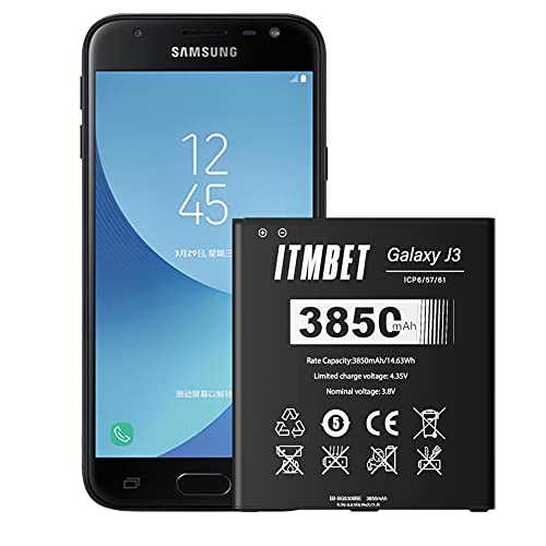 【3850mAh】 Akku für Samsung Galaxy J3, Ersatzakku mit hoher Kapazität für Galaxy J3 2016 (J320F) EB-BG530 Galaxy On5 Akku, Galaxy Grand Prime (G530F) Akku von ITMBET