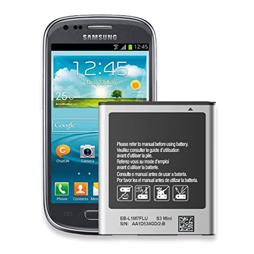 Akku für Samsung Galaxy S3 Mini 1600mAh (ohne NFC), High Power Ersatzakku kompatibel mit Samsung Galaxy S3 Mini GT-i8190, Ace 2 GT-i8160, S Duos GT-S7562, S7568 von ITMBET