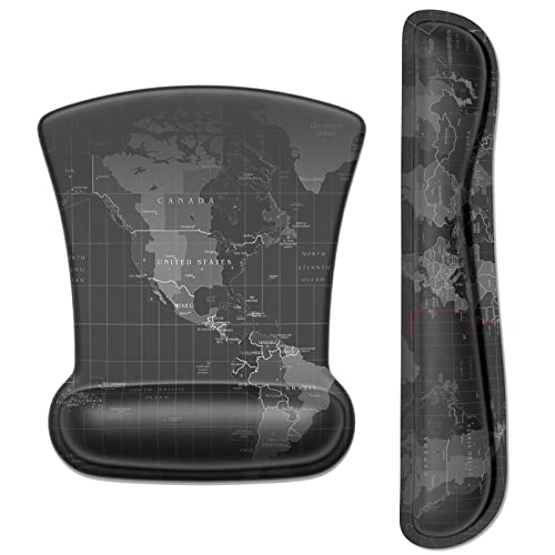 ITNRSIIET Mauspad-Handballenauflage, Mouse pad & Tastatur Handgelenkstütze Set, Ergonomisch Mauspad für Tastatur und Maus mit Memory-Schaum, rutschfeste, langlebig für Computer-Laptop-Büroarbeiten von ITNRSIIET