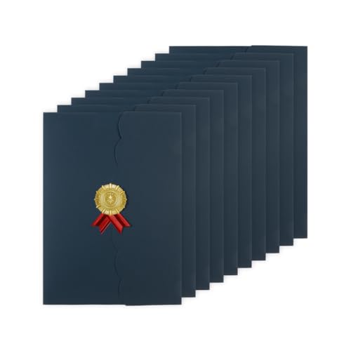 Urkundenmappe A4 Zertifikat Halter 5 Stück Diplom Mappe Vergoldet Zeugnismappe Zeugnisse Abdeckung Urkundenhülle Award Zertifikatshülle Set Einladungskarte Schutzhülle Student Abschluss Schule von ITODA