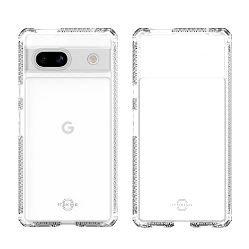 Itskins Hybrid R Clear Schutzhülle Kompatibel mit Google Pixel 7a, Slim Hybrid Case, Stoßfeste Abdeckung, Anti-Vergilbung und Military Grade Phone Case - Transparent von ITSKINS