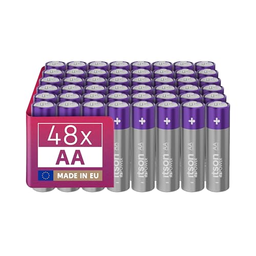 ITSON, Batterien AA, 48 Stück, 1.5V, Alkaline Batterien, für Uhren, Taschenlampen, Fernbedienungen, umweltfreundliche Verpackung 95% recycelt ITSON, Batterien AA, 48 Stück, 1.5V, Alkaline Batterien, für Uhren, Taschenlampen, Fernbedienungen, umweltfreundliche Verpackung 95% recycelt von ITSON
