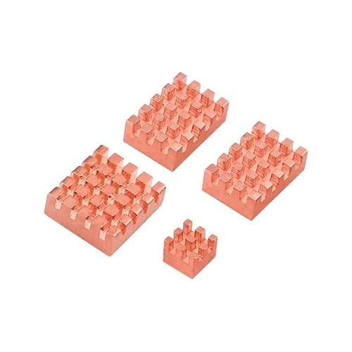 Kühlkörper aus reinem Kupfer selbstklebend passive leise Kühlung mit 4 professionellen Kühlkörper für alle Raspberry Pi 5 Modelle von ITSTUFF