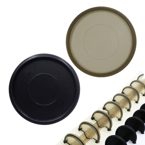 ITSYHPRO 33 Stück DIY Discbound Notizbuch-Planer-Zubehör, Discs in 5 Größen, passend für Tul, Levenger, Bogen, Happy Planner, Talia (Black Smoke Black Mixed, 18 mm) von ITSYHPRO