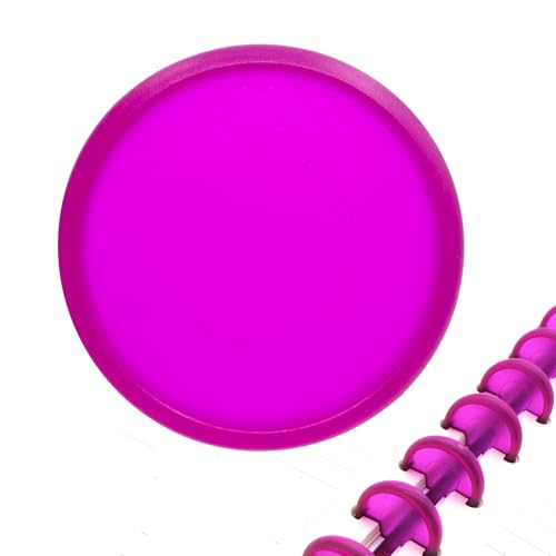 ITSYHPRO 33 Stück DIY Discbound Notizplaner, Zubehör, Discs in 5 Größen, passend für Tul, Levenger, Bogen, Happy Planner, Talia (Transparent Violett, 24 mm) von ITSYHPRO