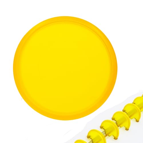 ITSYHPRO 33 Stück DIY Discbound Notizplaner, Zubehör, Discs in 5 Größen, passend für Tul, Levenger, Bogen, Happy Planner, Talia (transparentes Gelb, 18 mm) von ITSYHPRO