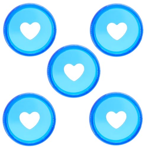 ITSYHPRO 33 Stück Discbound Discbound Discs 2,5 cm Binderinge Herz Erweiterungsscheiben (33 Stück transparent blau, 24 mm) von ITSYHPRO