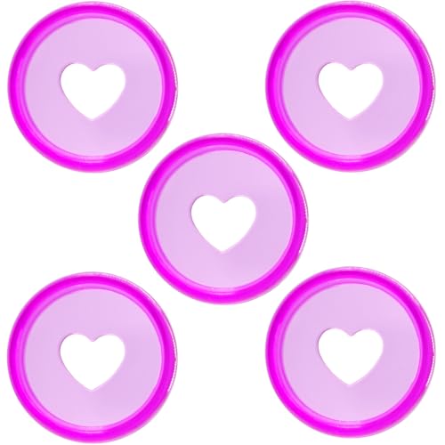 ITSYHPRO 33 Stück Discbound Discbound Discs 2,5 cm Binderinge Herz Erweiterungsscheiben (33 Stück transparent lila, 24 mm) von ITSYHPRO
