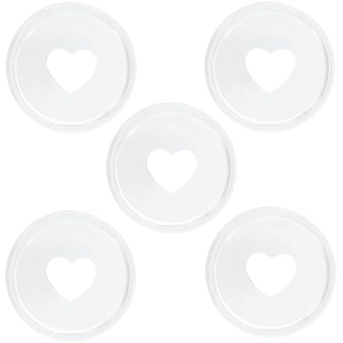ITSYHPRO 33 Stück Planer-Discs für Discbound Notizbuch, Zubehör, 2,5 cm, Binderringe, Herz-Erweiterungsscheiben, Bindescheiben (33 Stück, transparent, 24 mm) von ITSYHPRO