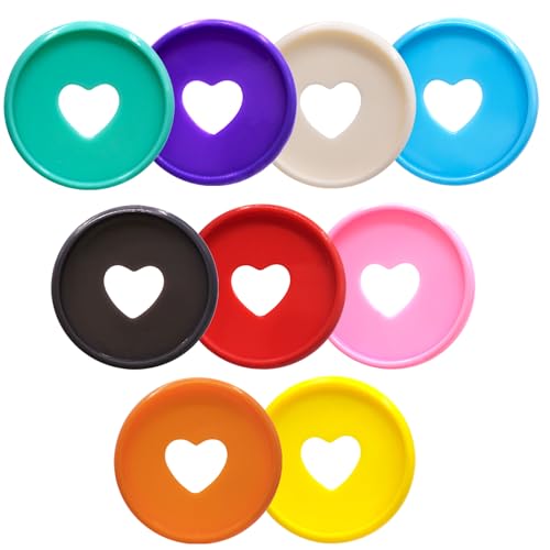 ITSYHPRO 33 x Erweiterungsringe, 2,8 cm, Kunststoff, Discbound Discbound Discbound Notizbuch, Zubehör (Candy Mixed Hearts, 28 mm, 33 Stück) von ITSYHPRO