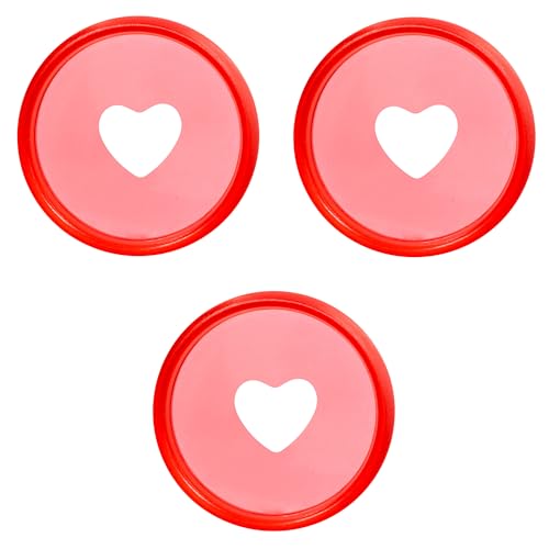 ITSYHPRO 33 x Erweiterungsringe, 2,8 cm, Kunststoff, Discbound Discbound Discbound Notizbuch, Zubehör (transparentes rotes Herz, 28 mm, 33 Stück) von ITSYHPRO