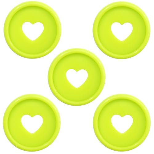 ITSYHPRO Planer-Discs für Notizbücher, 2,5 cm, Binderinge, Herz-Erweiterungsscheiben, Bindescheiben, 33 Stück, Grün, 24 mm, 33 Stück von ITSYHPRO
