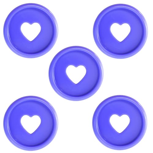 ITSYHPRO Planer-Discs für Notizbücher, 2,5 cm, Binderinge, Herz-Erweiterungsscheiben, Bindescheiben, 33 Stück, blau, 24 mm, 33 Stück von ITSYHPRO