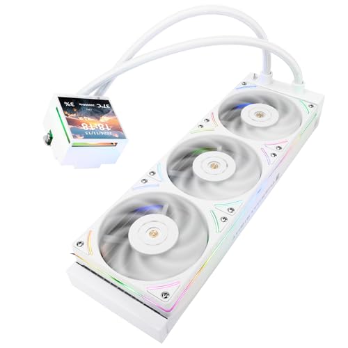Hyper Vision 360 UB ARGB CPU-Flüssigkeitskühler, 10 cm (3,9 Zoll) magnetischer, saugfähiger LCD-Bildschirm, 480 x 480 Auflösung für Bilder, Magnetfeld-Bildschirm, Wasserkühler für AM5/AM4/Intel von ITleads