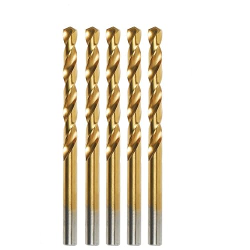 1–13 mm HSS M2 Spiralbohrer, Titanbeschichtung, gerader Schaft, Metallbohrer for Hartmetall, Edelstahl, Gusseisen(12.5mm 5pc) von IUBPWMS