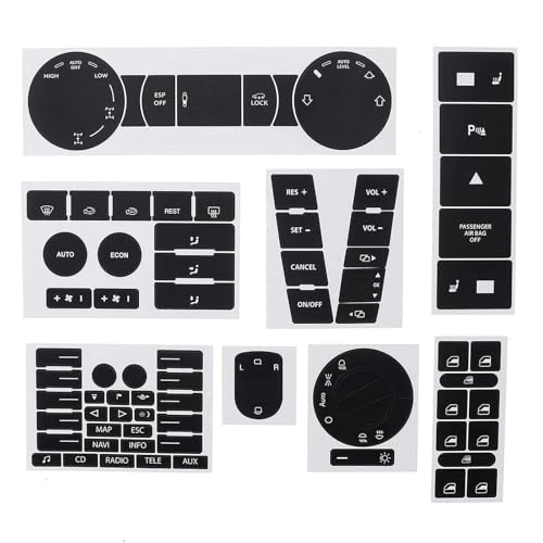 Aufkleber Für Button Reparatur 8 Stück Auto Mattschwarz Reparaturaufkleber Kompatibel Mit VW Touareg 2004-2009 Abgenutzte Knopf Ersatz-Aufkleber Für Lenkrad Fenster Scheinwerfer Klima Schalter Aufkleber Für Button Reparatur 8 Stück Auto Mattschwarz Reparaturaufkleber Kompatibel Mit VW Touareg 2004-2009 Abgenutzte Knopf Ersatz-Aufkleber Für Lenkrad Fenster Scheinwerfer Klima Schalter von IUSOT