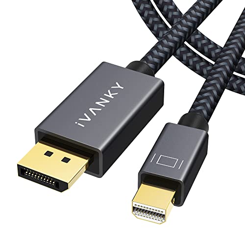 IVANKY 8K Mini Display Port auf Displayport Kabel, Mini DP auf DP Kabel, 8K@60Hz, 4K@144Hz, 32.4Gbps HD, Thunderbolt to DP Kabel, Aluminiumgehäuse, vergoldetes Geflecht für MacBook - 1M IVANKY 8K Mini Display Port auf Displayport Kabel, Mini DP auf DP Kabel, 8K@60Hz, 4K@144Hz, 32.4Gbps HD, Thunderbolt to DP Kabel, Aluminiumgehäuse, vergoldetes Geflecht für MacBook - 1M von IVANKY