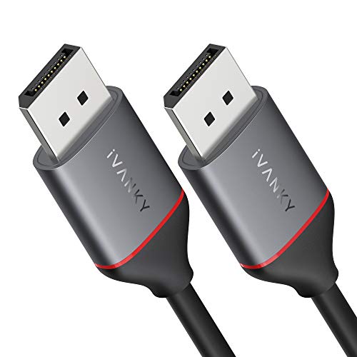 IVANKY DisplayPort Kabel, Kabel Displayport 2M (4K@60Hz, 2K@165Hz und 2K@144Hz), Displayport Kabel 144hz mit FreeSync, G-Sync, Displayport 1.2 geeignet für PC, TV, Monitor und Grafikkarten von IVANKY