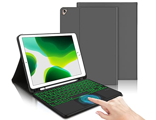 IVEOPPE Tastatur Hülle für iPad 9.Gen,Abnehmbarer iPad Tastatur mit Schutzhülle/Pencil Halter,Schwarz von IVEOPPE