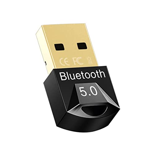Bluetooth 5.0 USB Adapter - Plug and Play Bluetooth Adapter Compatible with Windows 10/11/8/9 Wireless Getriebe Bluetooth Adapter Stick für Lautsprecher, Kopfhörer, Tastaturen, Laptops, Mouse von IVIVTOR