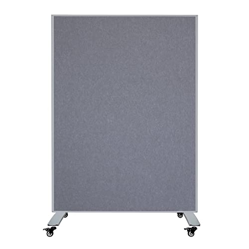 Mobile Trennwand Grau 120 x 160 cm - Akustikplatte und Whiteboard - in verschiedenen Farben und 2 Größen von IVOL