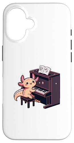 Axolotl spielt Klavier Axolotls Musiker Musik Männer Frauen Kinder Hülle für iPhone 16 Axolotl spielt Klavier Axolotls Musiker Musik Männer Frauen Kinder Hülle für iPhone 16 von IVRY