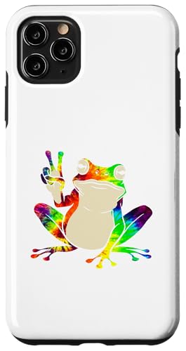 Batik-Frosch-Friedenszeichen, Hippie oder Jungen und Mädchen, Kinder Hülle für iPhone 11 Pro Max Batik-Frosch-Friedenszeichen, Hippie oder Jungen und Mädchen, Kinder Hülle für iPhone 11 Pro Max von IVRY