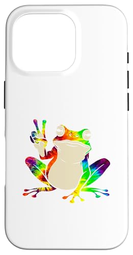 Batik-Frosch-Friedenszeichen, Hippie oder Jungen und Mädchen, Kinder Hülle für iPhone 16 Pro Batik-Frosch-Friedenszeichen, Hippie oder Jungen und Mädchen, Kinder Hülle für iPhone 16 Pro von IVRY