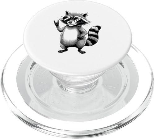 Cool Raccoon Lustige Retro-Waschbär-Rock-Musik für Herren, Kinder, Damen PopSockets PopGrip für MagSafe Cool Raccoon Lustige Retro-Waschbär-Rock-Musik für Herren, Kinder, Damen PopSockets PopGrip für MagSafe von IVRY