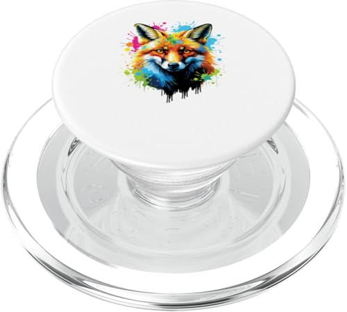 Cooler Fuchs auf bunt bemaltem Fuchs für Männer, Frauen, Kinder PopSockets PopGrip für MagSafe Cooler Fuchs auf bunt bemaltem Fuchs für Männer, Frauen, Kinder PopSockets PopGrip für MagSafe von IVRY