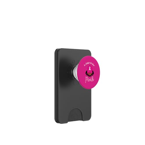 Im Oktober tragen wir Pink Breast Cancer Awarenes PopSockets PopWallet für MagSafe von IVRY