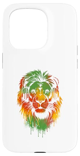 Jamaica Pride Lion Rasta Reggae Music Kopfhörer Jamaican Hülle für iPhone 15 Pro von IVRY