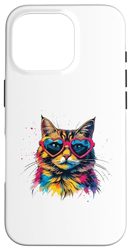 Niedliche, bunte Katze mit Sonnenbrille, lustig, katzenfreundlich Hülle für iPhone 16 Pro Niedliche, bunte Katze mit Sonnenbrille, lustig, katzenfreundlich Hülle für iPhone 16 Pro von IVRY