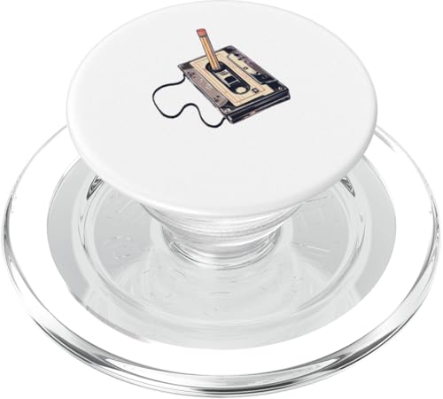 Retro Vintage Kassettenbleistift 70er 80er 90er Musik PopSockets PopGrip für MagSafe Retro Vintage Kassettenbleistift 70er 80er 90er Musik PopSockets PopGrip für MagSafe von IVRY
