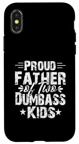 Vintage Stolzer Vater von ein paar Dumbass Kinder lustig Vatertag Hülle für iPhone X/XS Vintage Stolzer Vater von ein paar Dumbass Kinder lustig Vatertag Hülle für iPhone X/XS von IVRY