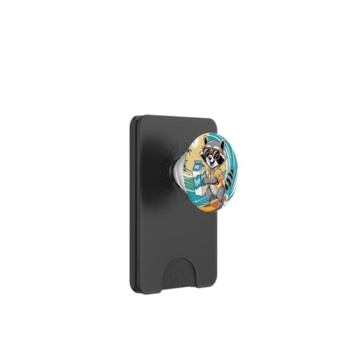 Vintage Surfing A Wave Raccon with the Milk - Vatertag PopSockets PopWallet für MagSafe Vintage Surfing A Wave Raccon with the Milk - Vatertag PopSockets PopWallet für MagSafe von IVRY