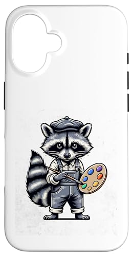 Waschbär Künstler Waschbär Malerei Niedlicher Waschbär Männer Kinder Frauen Hülle für iPhone 16 Waschbär Künstler Waschbär Malerei Niedlicher Waschbär Männer Kinder Frauen Hülle für iPhone 16 von IVRY