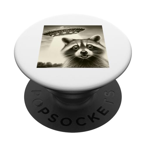Waschbär Waschbär UFO Alien Lustiger Waschbär Selfie PopSockets Klebender PopGrip Waschbär Waschbär UFO Alien Lustiger Waschbär Selfie PopSockets Klebender PopGrip von IVRY