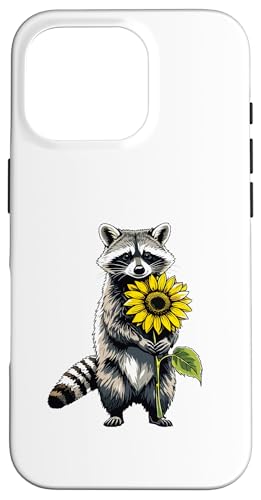 Waschbär hält Sonnenblume Süße Blume Muttertag Waschbär Hülle für iPhone 16 Pro Waschbär hält Sonnenblume Süße Blume Muttertag Waschbär Hülle für iPhone 16 Pro von IVRY