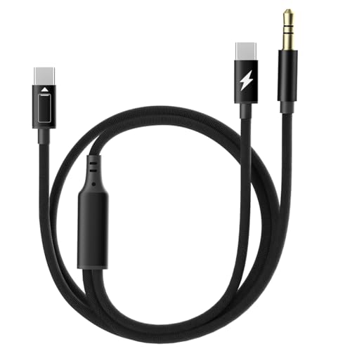 IVSHOWCO USB C auf USB C Ladekabel PD60W, USB Typ C auf 3,5 mm Audio + Schnellladekabel, 3,5 mm Kopfhörer-Aux-Buchse, geflochtenes Nylonkabel für iPhone 15 Pro Max/Plus iPad Galaxy S24 Ultra Pixel von IVSHOWCO